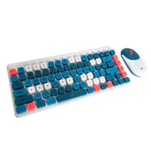 Viva Teclado y Mouse Inalámbricos USB Azul